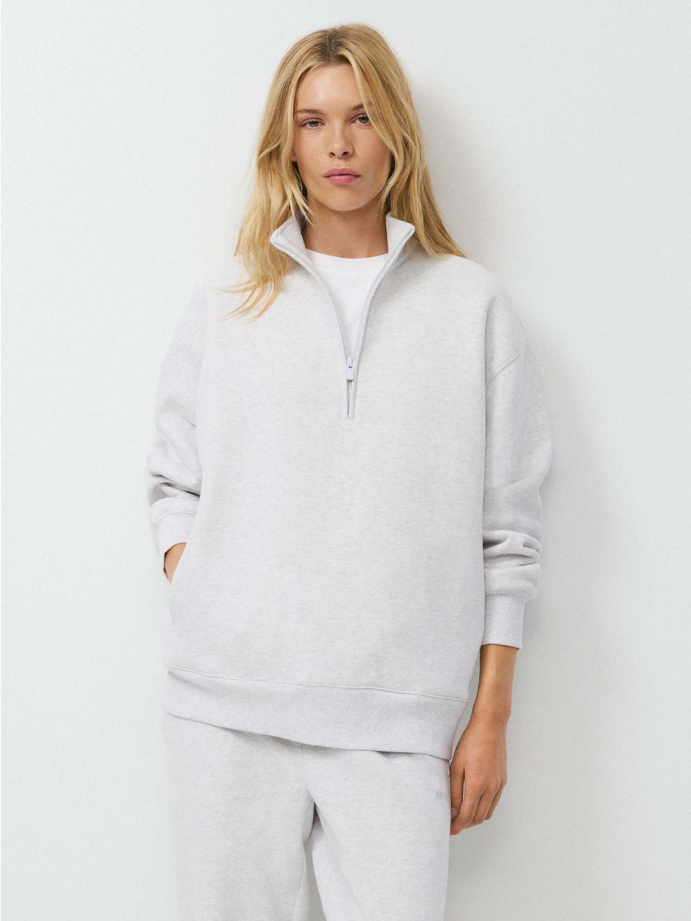 Aritzia Cozy Sweatfleece Boyfriend 1/2 Zip
